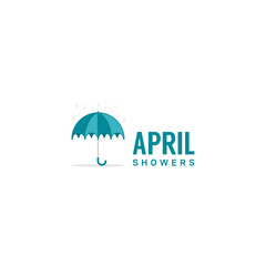 April Shower Vector Design Template