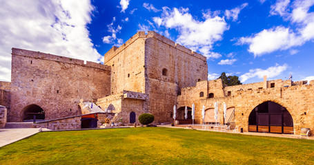 Hospitallerian citadel, fortress of the Crusaders in Akko, Israel, Middle East