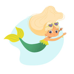 Mermaid Beautiful Girl Sea Character Art Design
