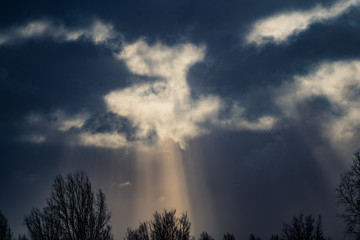 Fototapeta na wymiar clouds with light