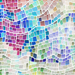 abstract vector stained-glass mosaic background - obrazy, fototapety, plakaty
