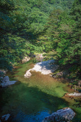 三段峡 渓谷の風景