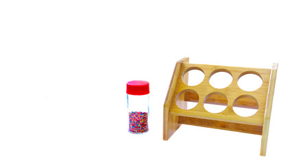 stand with a set for spices