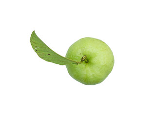 Fresh Green guava isolated on a white background 