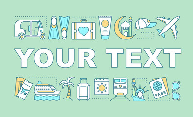 Tourism word concepts banner