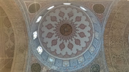 Fototapeta premium Blue Mosque, Sultanahmet Camii, detail of Istanbul, Turkey.