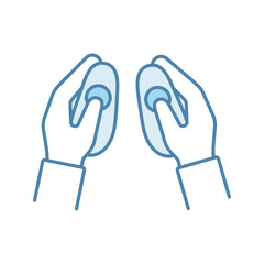 VR wireless controller color icon