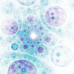 Abstract fractal bubbles, digital artwork for creative graphic design