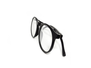 Black Eye Glasses Isolated On White Background
