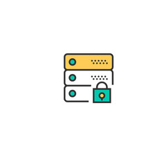 Server icon design. Interaction icon vector design