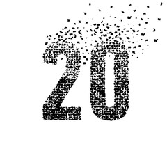 Abstract number 20. Vector and illustration.