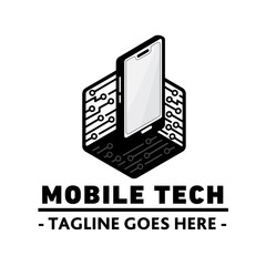 Mobile tech logo. Vector and illustration.