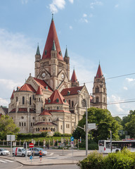 Fototapeta na wymiar Franz-von-Assisi-Kirche Wien