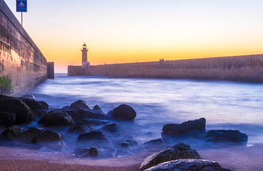 Lighthouse at sunset