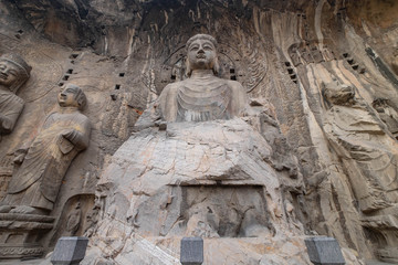 Chinese Buddhist monument Longmen Grottoes.