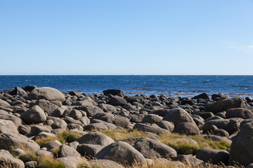 Deserted rocky coastline