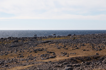 Deserted rocky coastline