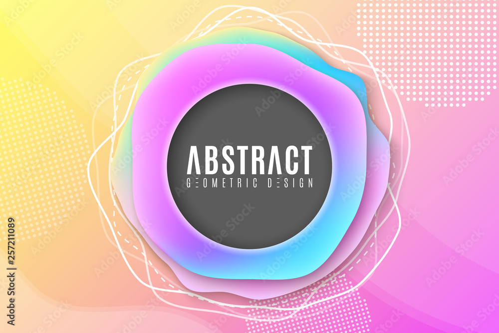 Poster modern abstract banner. fluid design. liquid colored forms. gradient abstract banner with flowing co