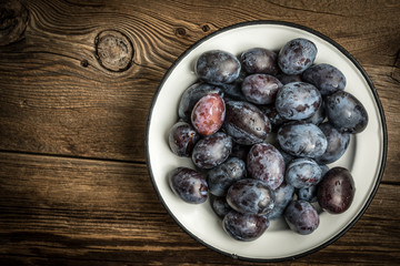 Plums from home garden.