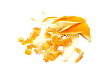 dry dried peel of orange with candied fruits