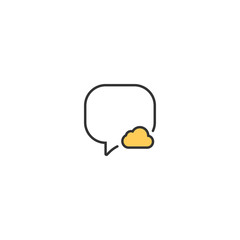 Speech bubble icon design. Interaction icon vector design