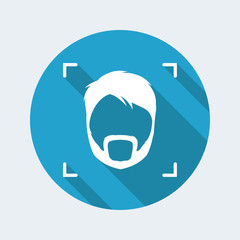 Focus on anonymous bearded face