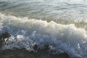 waves on beach