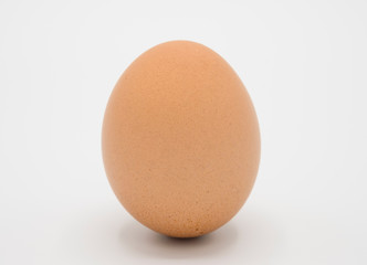 Isolated of chicken egg and duck egg on white background.-Image.