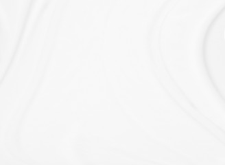 Closeup  elegant crumpled of white silk fabric cloth background and texture. Luxury background design.-Image.