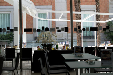 Interior of restaurant.