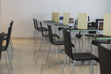 Interior of restaurant.