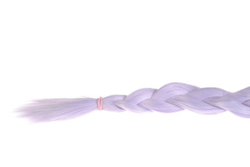 Obraz na płótnie Canvas isolated mauve color hair ponytail