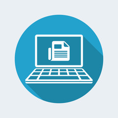 Newletter online on laptop