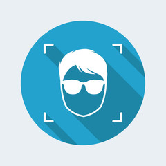 Men face avatar icon