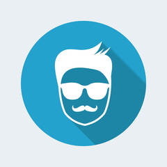 Young portrait face icon