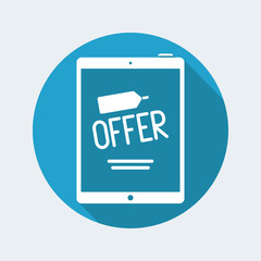 Online offer on tablet