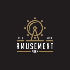 Amusement park logo design inspiration - obrazy, fototapety, plakaty