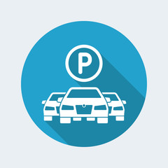 Cars parking area icon
