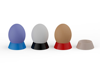 Eier und Eierbecher variation vorne