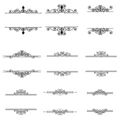 Calligraphic Design Elements and Frames Set Vintage Vector Collection