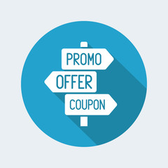 Promo, offer and coupon signboard