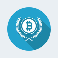 Certified bitcoin symbol icon