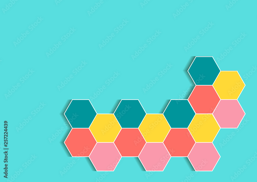 Wall mural abstract honeycomb background