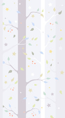 Forest in the morning , seamless pattern 