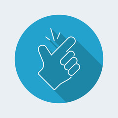 Snapping gesture lineal icon