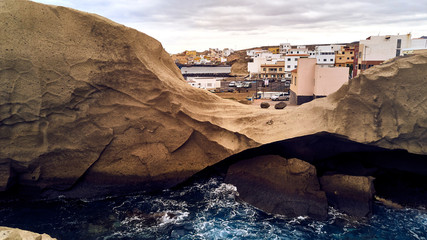 aerial view on Tajao Tenerife port