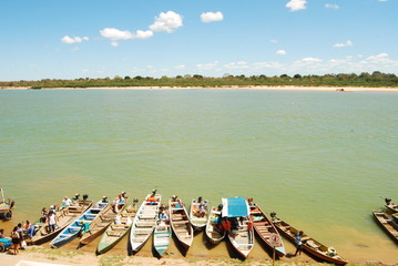 River and boats