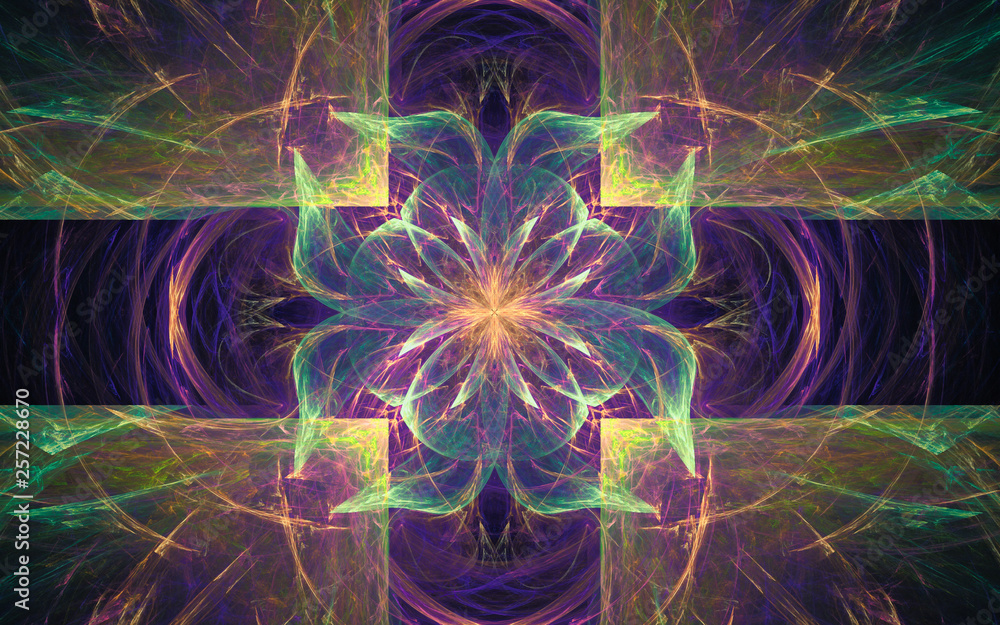Fototapete digital generated image in the form of abstract geometric shapes of various shades and colors for us