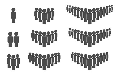 Team icon vector set, auf weiß