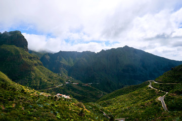 Fototapeta na wymiar road to Masca Tenerife panorama